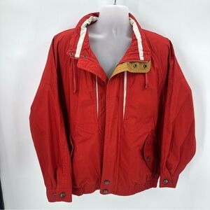 London Fog Expedition Gear  Jacket Mens L Reg Red Coat Full Zip Outdoors READ